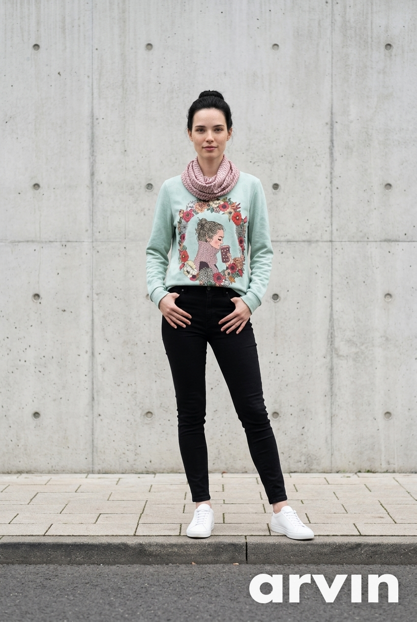 Legerer Longpullover "Herbstkaffee" Gr. 46 - erhältlich bei MA Modeatelier