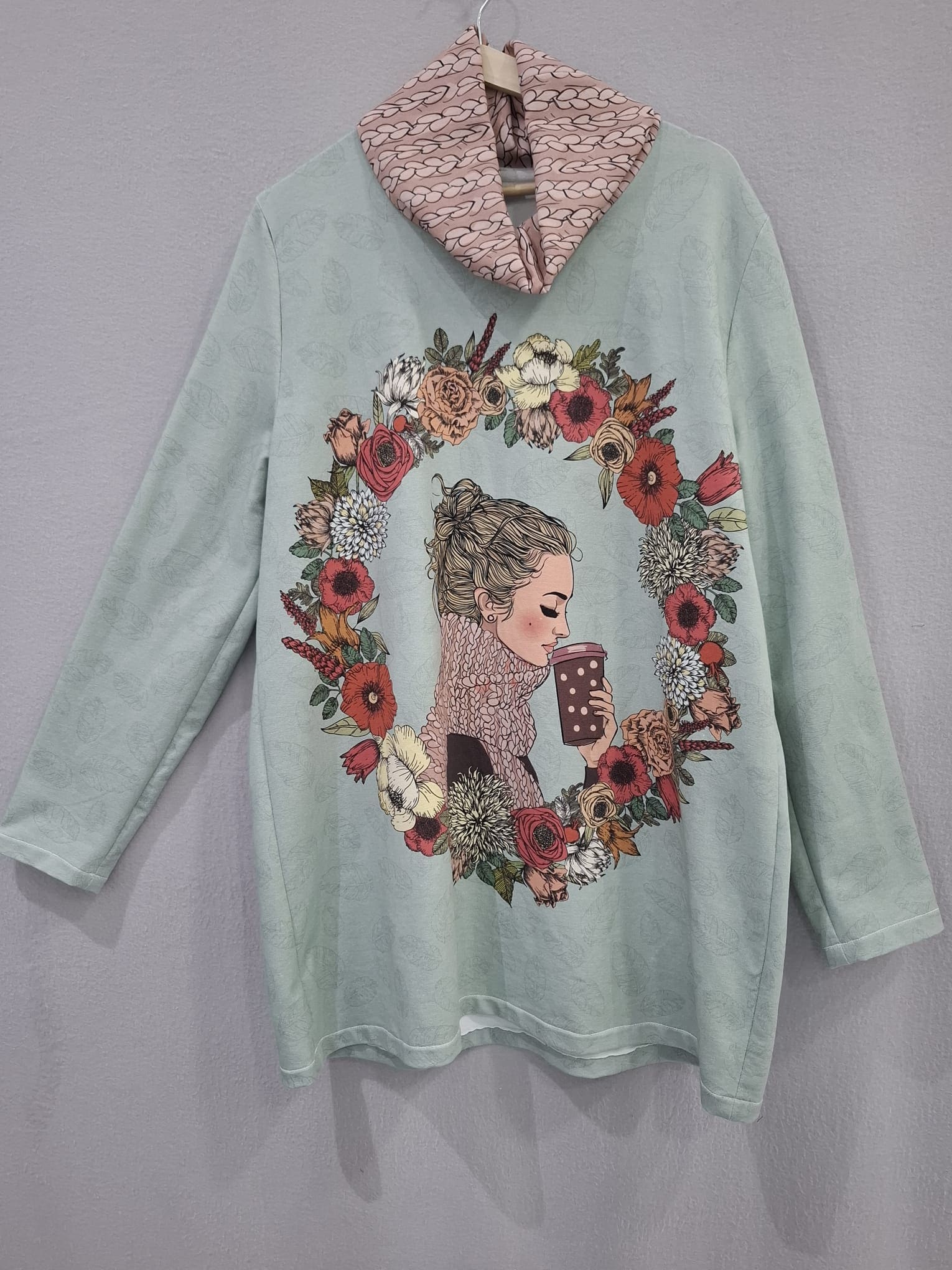 Legerer Longpullover "Herbstkaffee" Gr. 46 - erhältlich bei MA Modeatelier