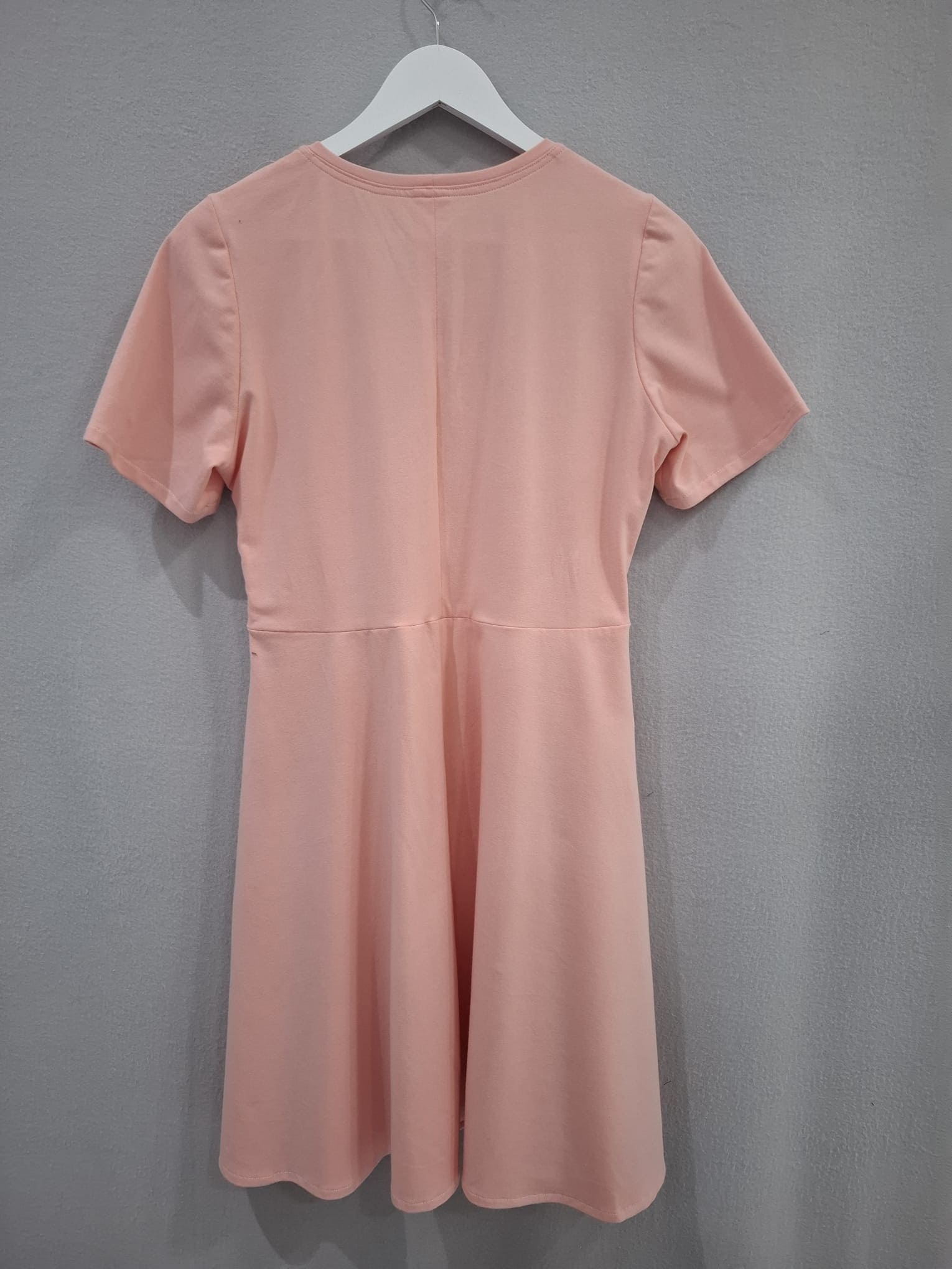 Skaterkleid "Amelie" Kurzarm Lachsrosa Baumwolljersey - erhältlich bei MA Modeatelier